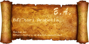 Bátori Arabella névjegykártya